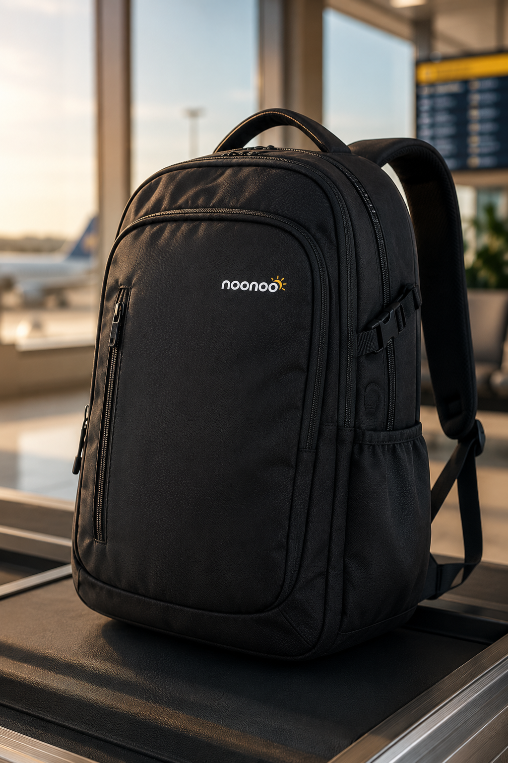 noonoo Reiserucksack am Flughafen