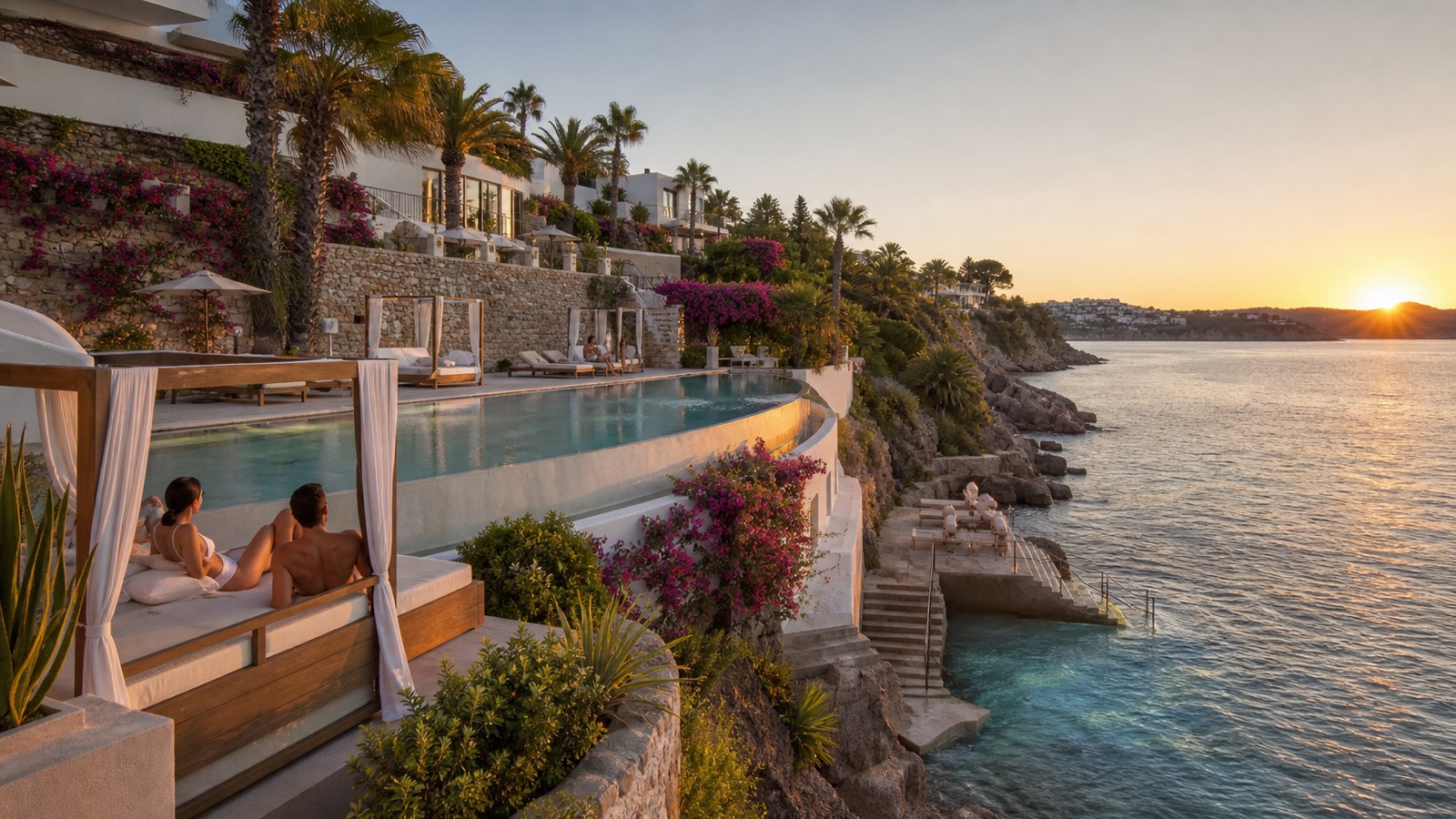 KI-Visualisierung für Iberostar Selection Jardín del Sol Suites mit Infinity-Pool und Meerzugang