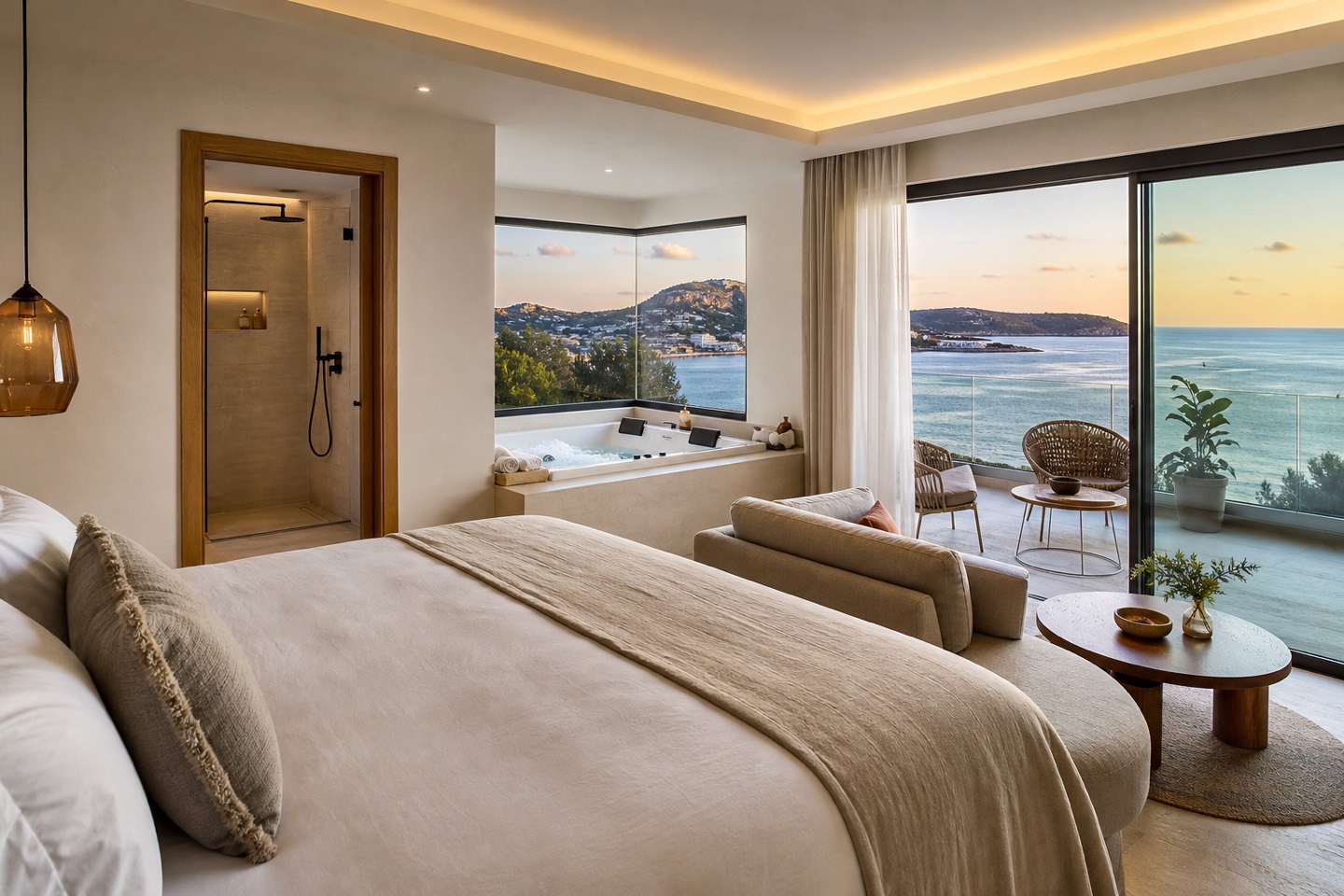 KI-Visualisierung für Iberostar Selection Jardín del Sol Suites mit Junior Suite, Whirlpool und Meerblick