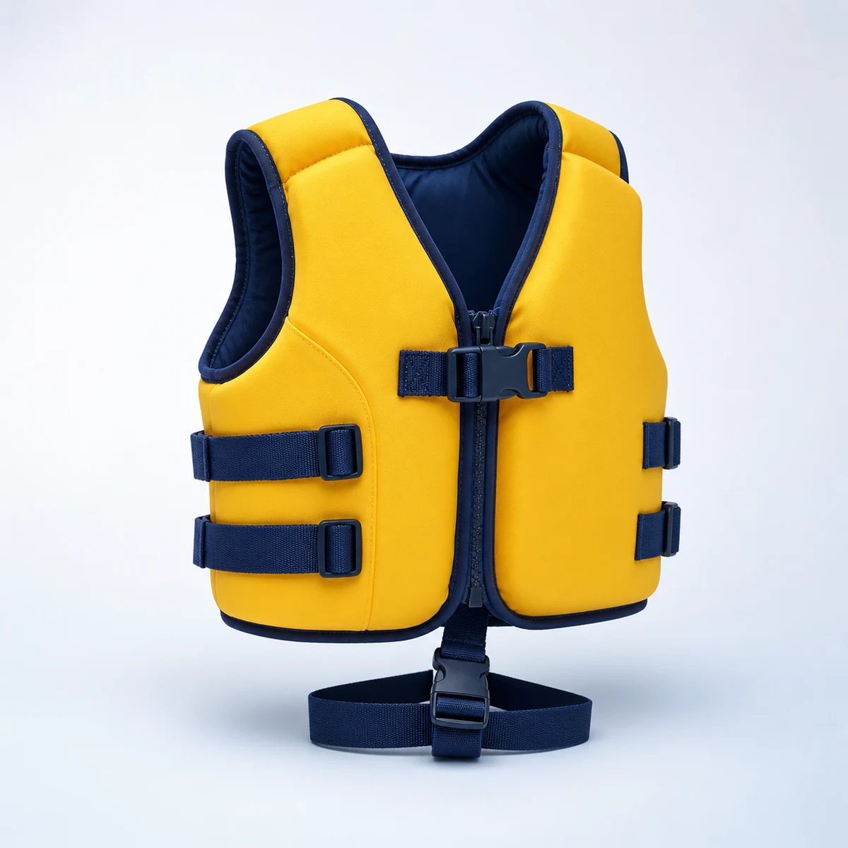Markenfreie gelb-blaue Schwimmlernweste für Kinder