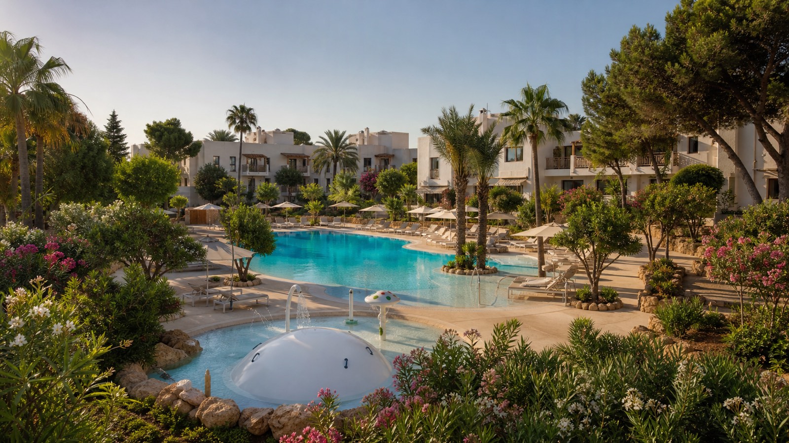 KI-generiertes Stimmungsbild für den Hotelcheck des Protur Bonaire Aparthotel in Cala Bona